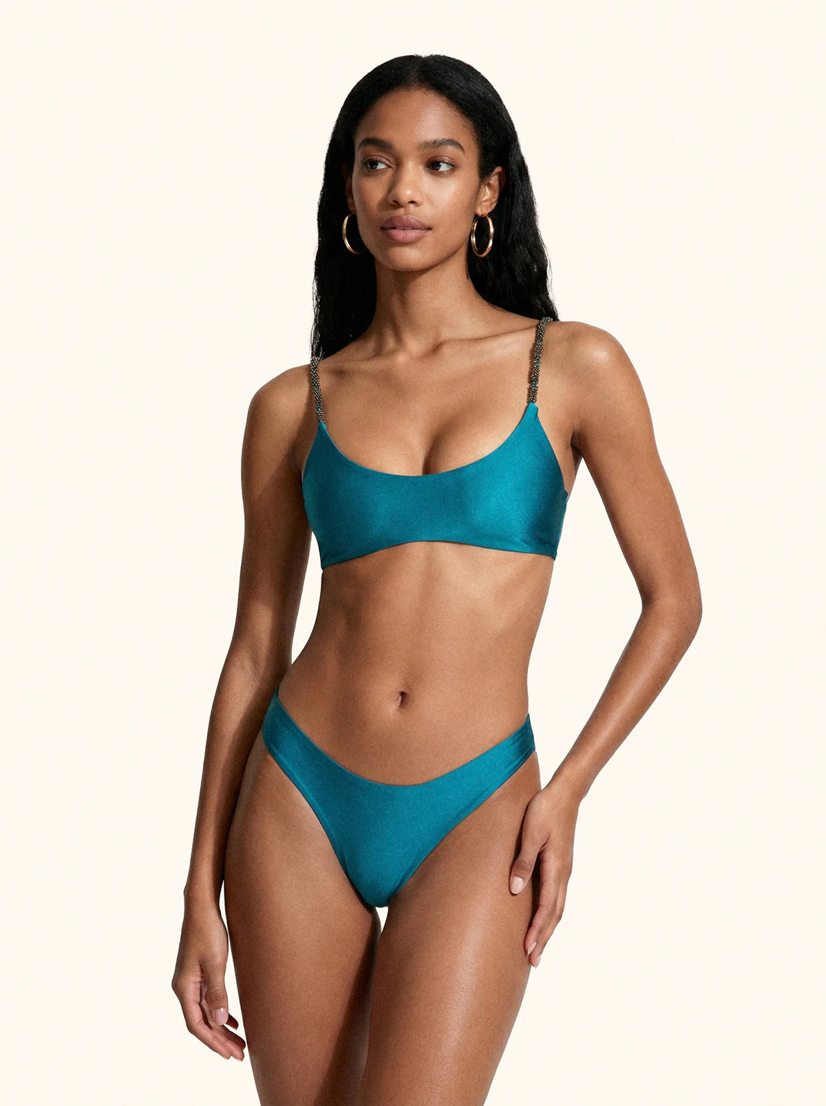 Bikini Donna Me fui Top con Slip fisso Petrolio Me Fui