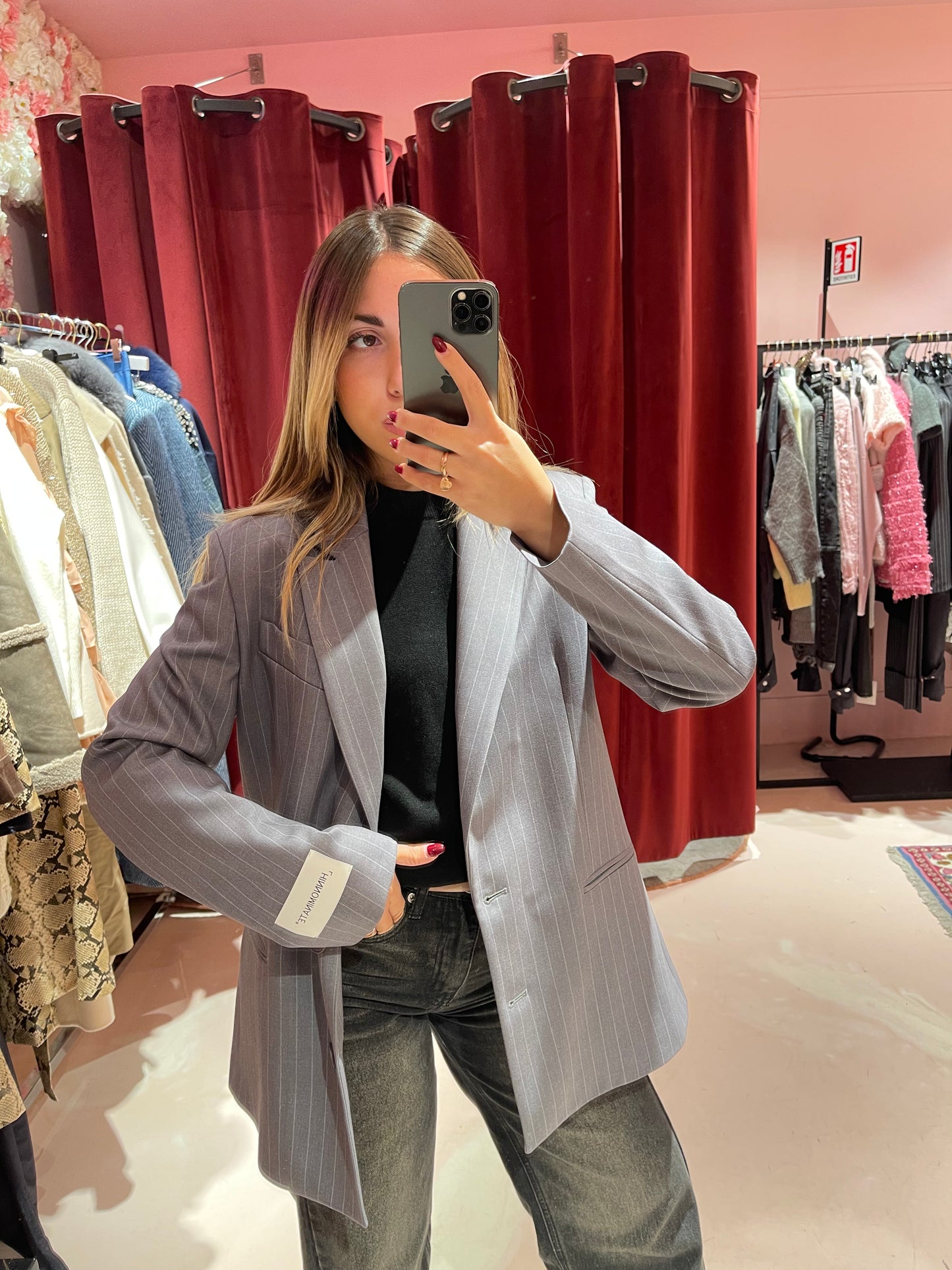 Blazer gessato grigio HINNOMINATE
