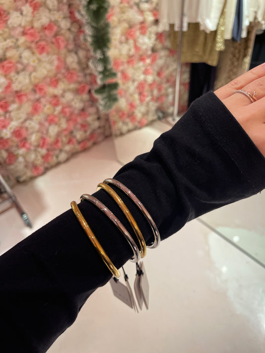 Bracciale lila sottile acciaio