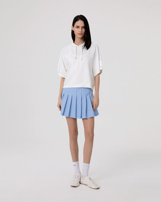 Gonna Corta A Pieghe Con Cinto Logato • Azzurro Pastello HINNOMINATE