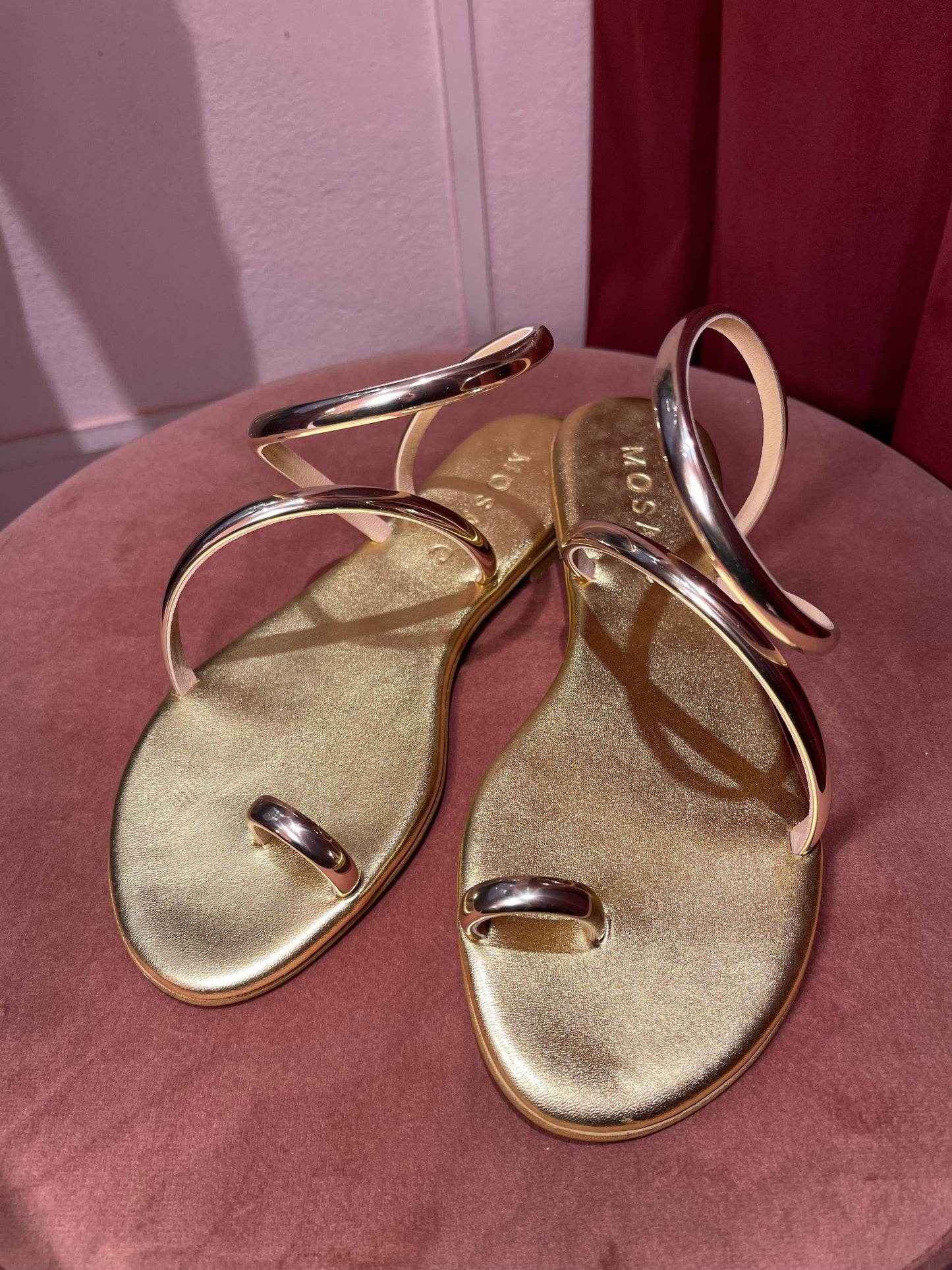 Sandalo Elena metallizzato Gold