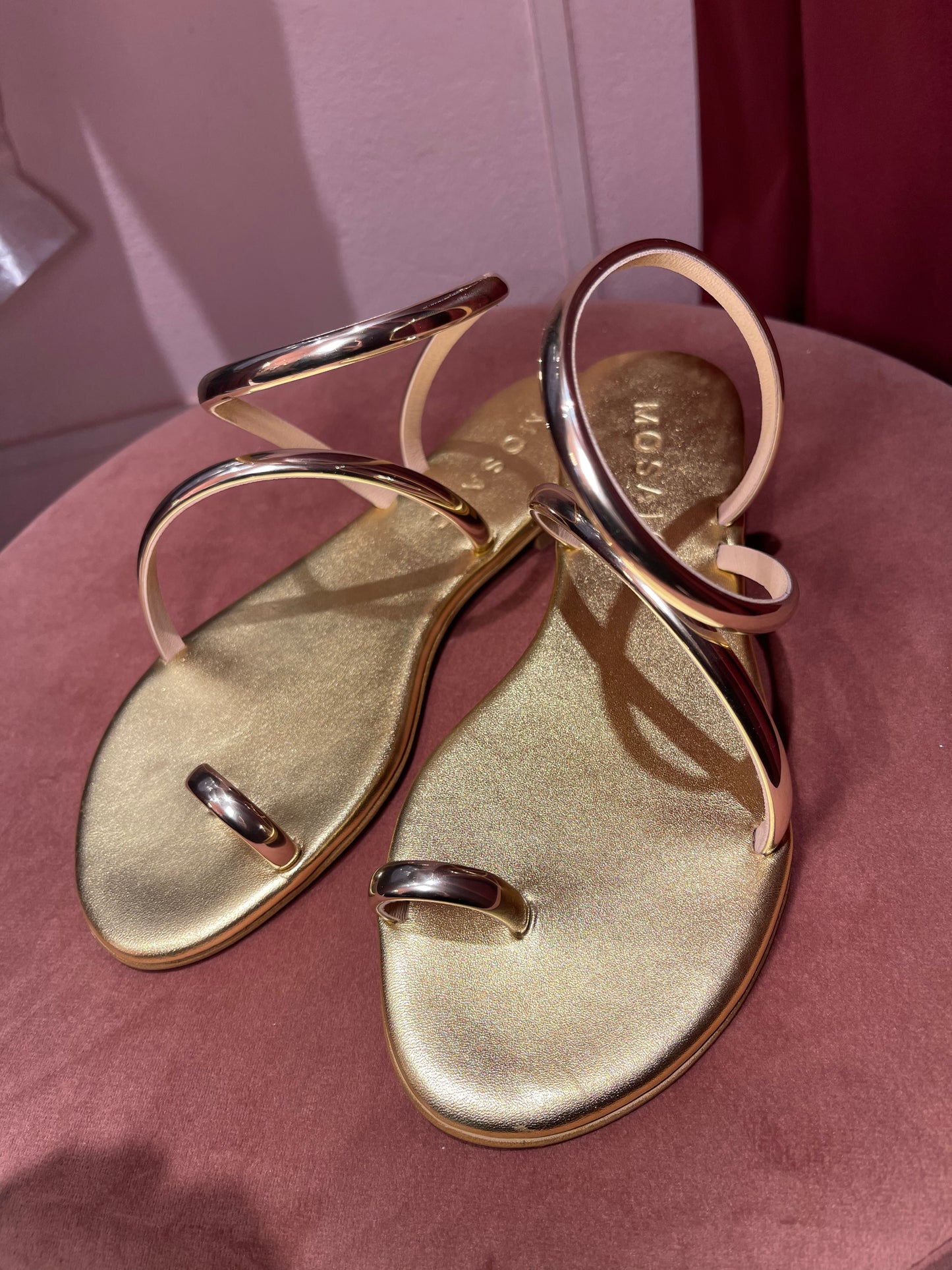 Sandalo Elena metallizzato Gold