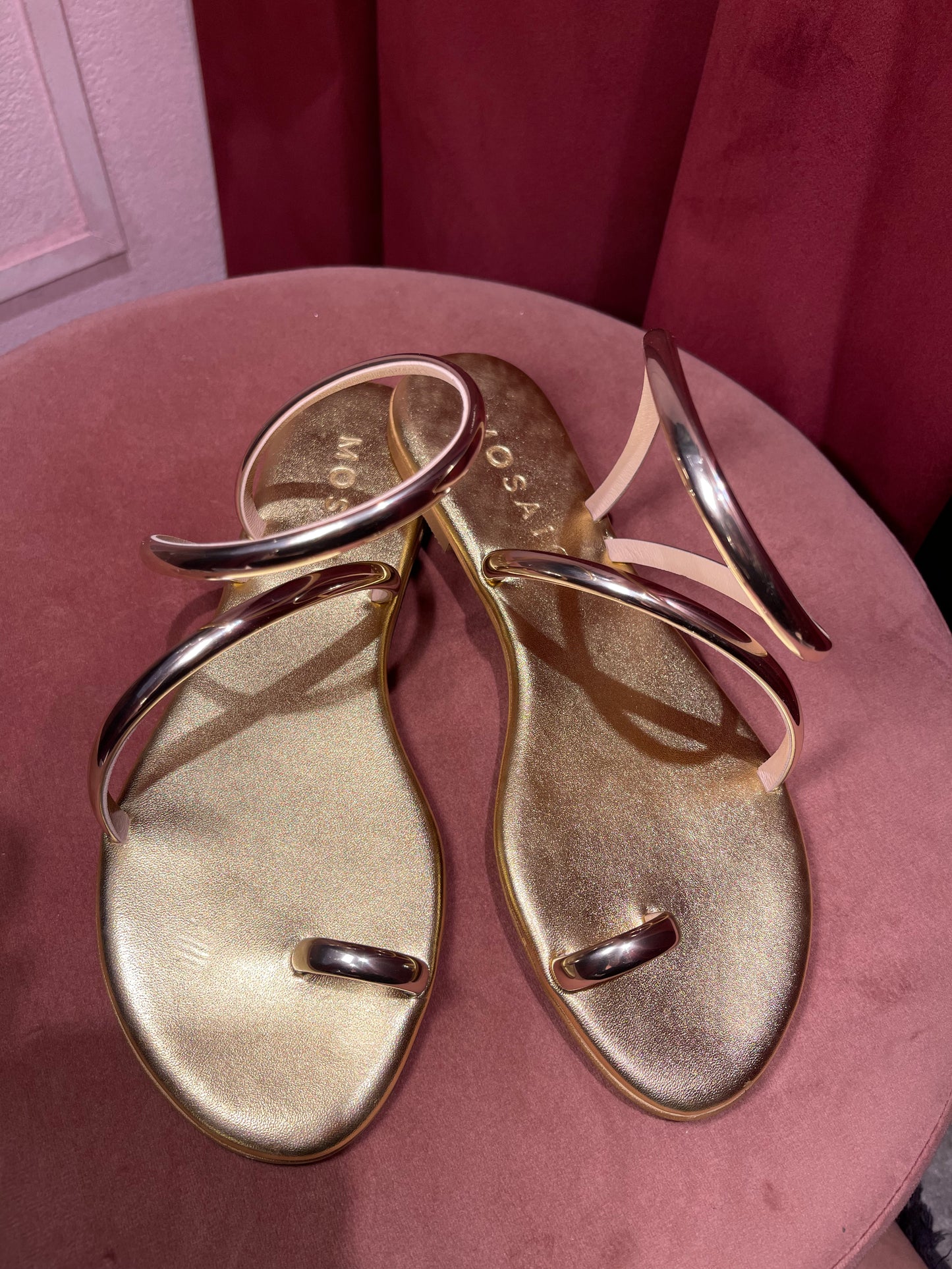 Sandalo Elena metallizzato Gold