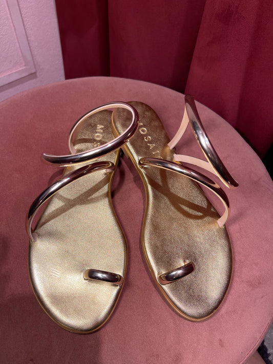 Sandalo Elena metallizzato Gold