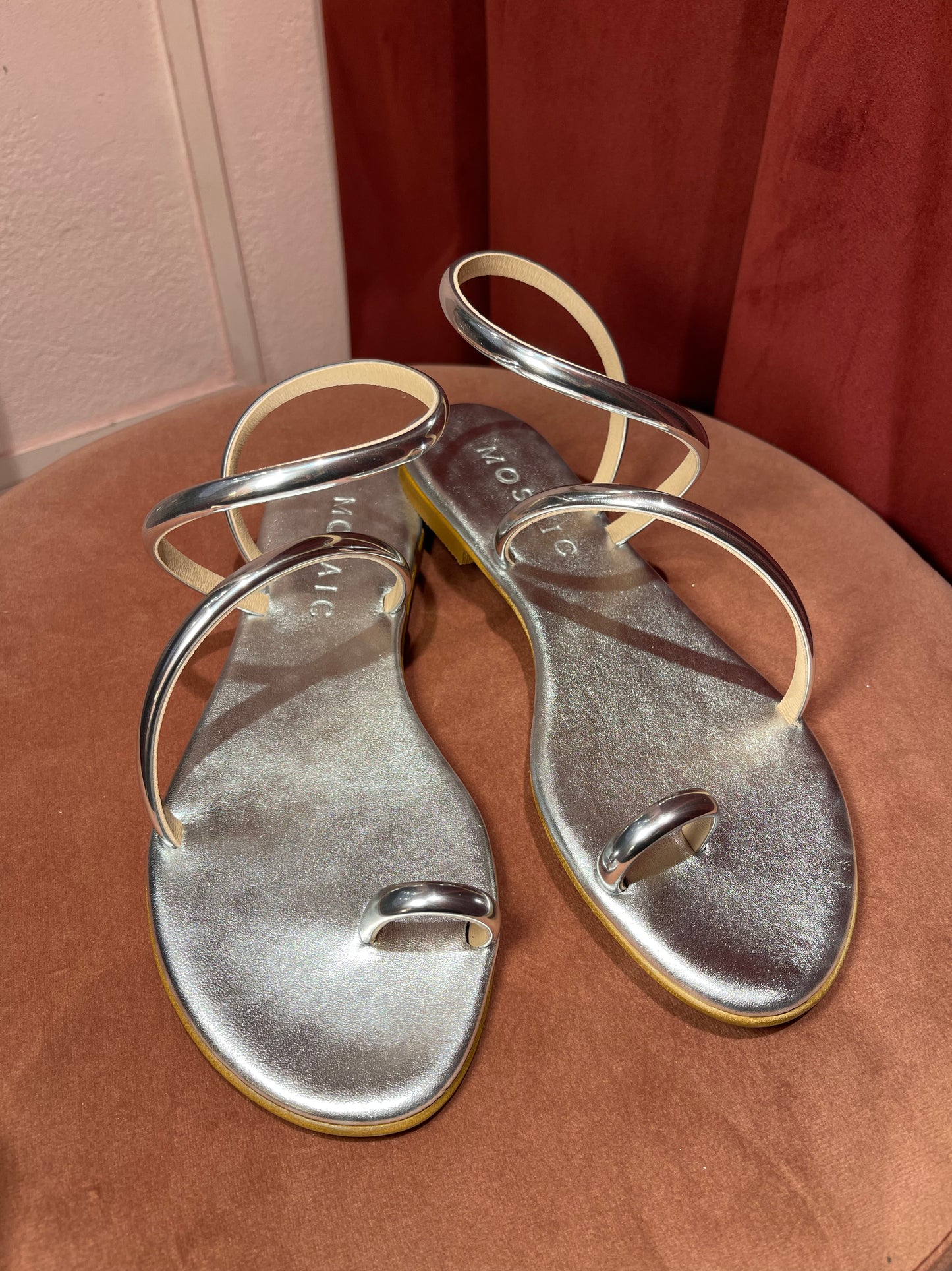 Sandalo Elena metallizzato Silver