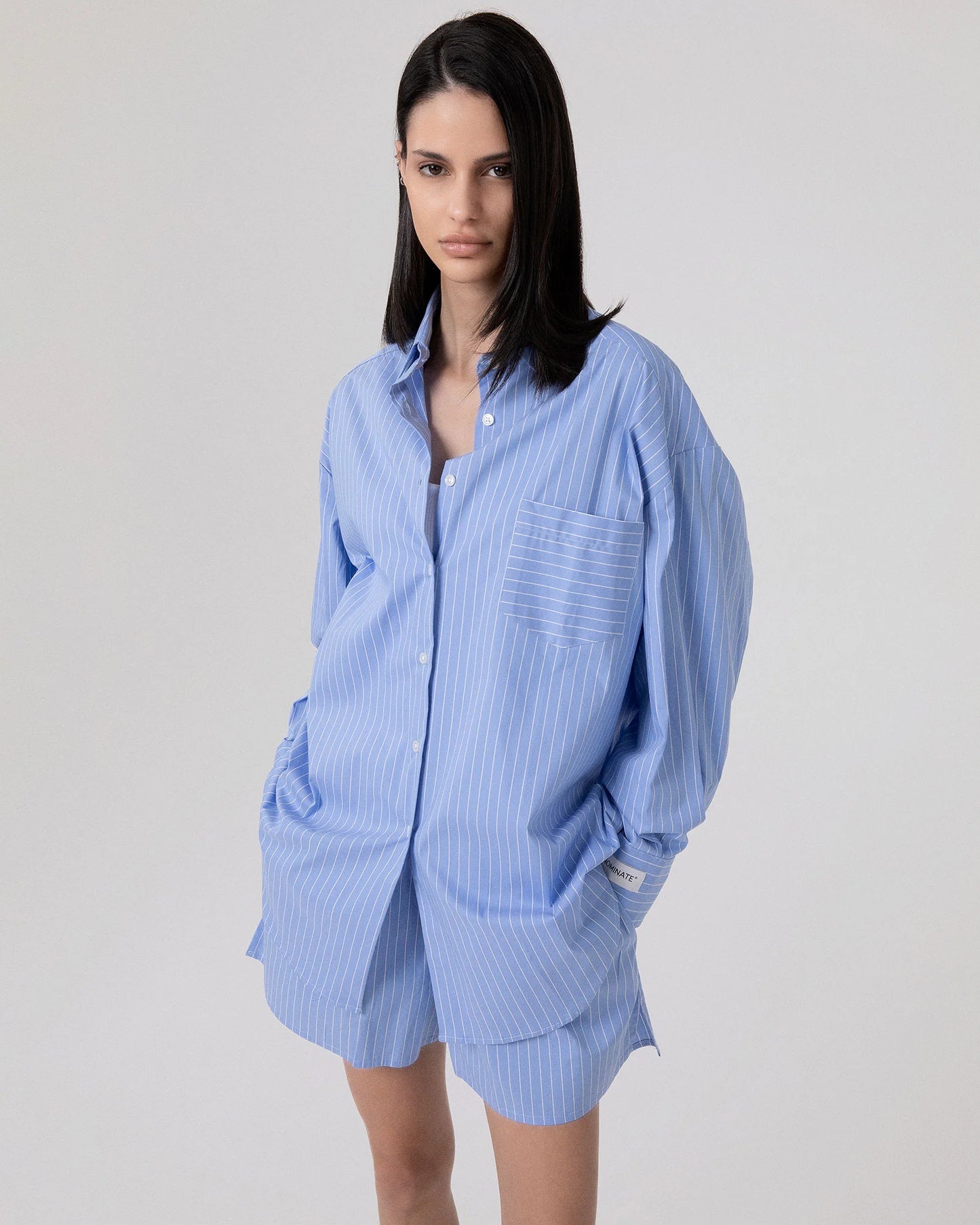 Camicia in cotone rigata over Hinnominate