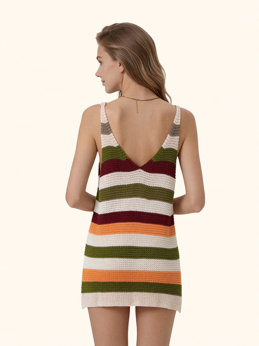 Vestito corto Me fui Multicolor verde