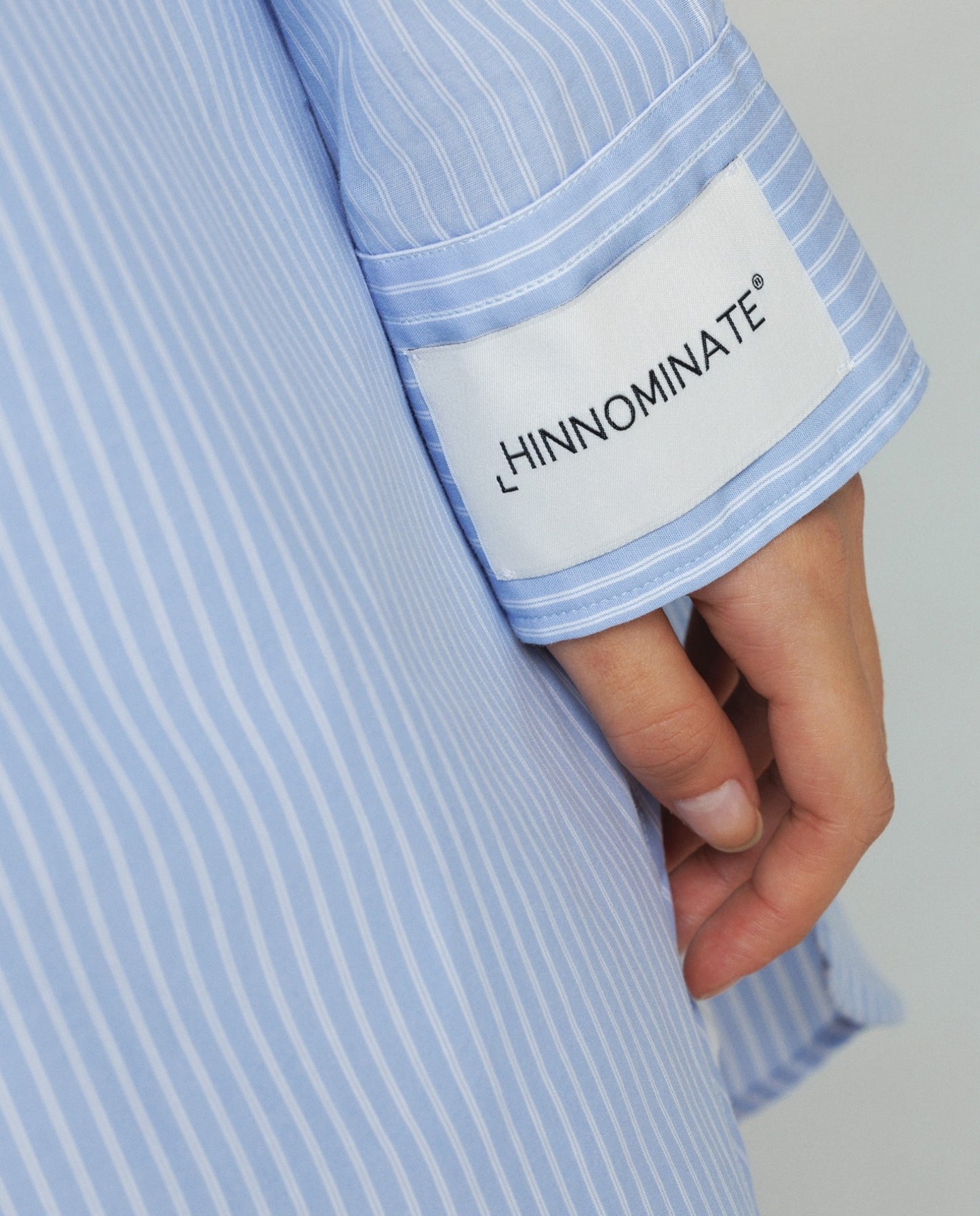 Chemisier over in cotone bastonetto • Azzurro HINNOMINATE