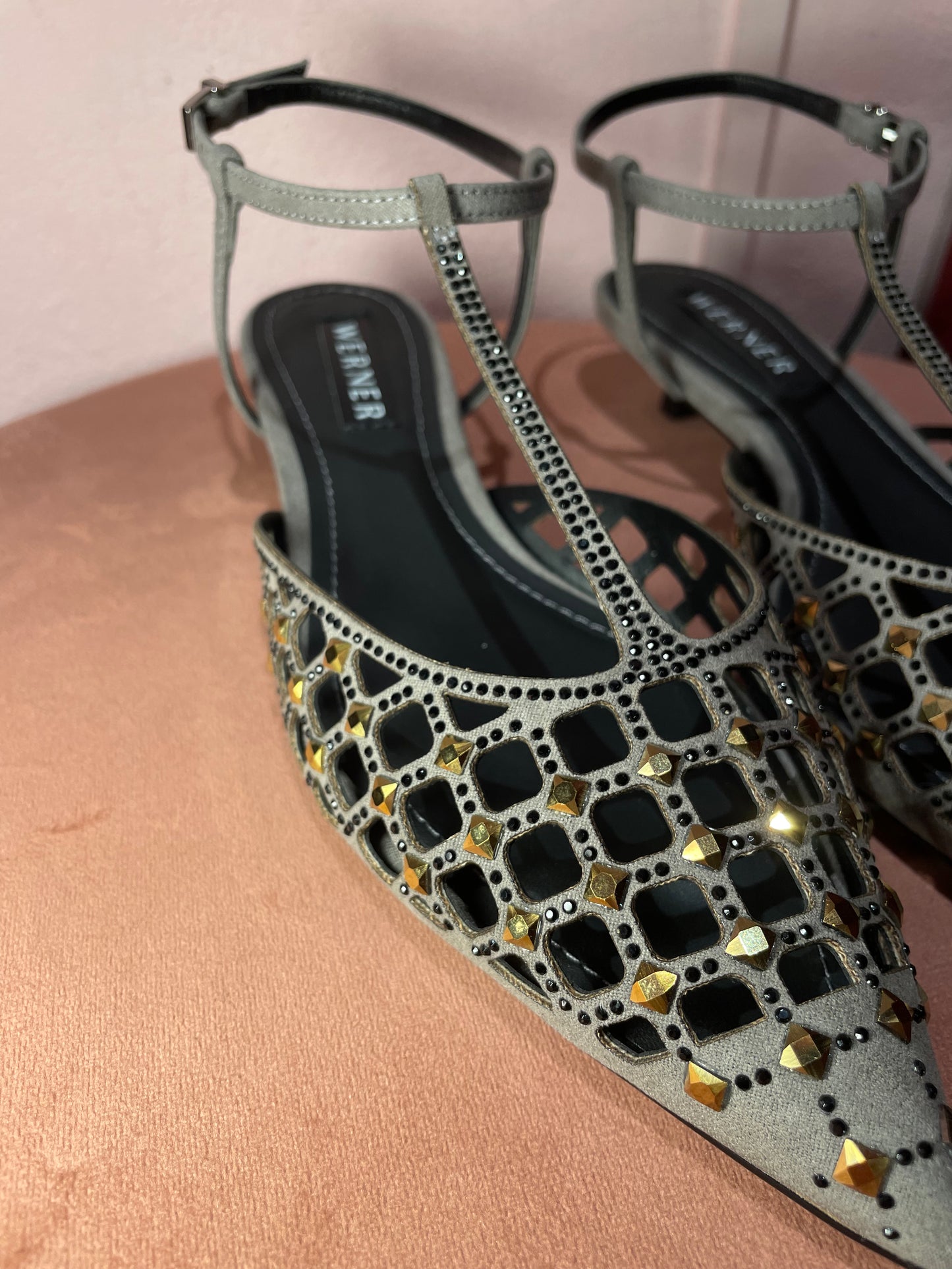 Slingback rete strass Werner