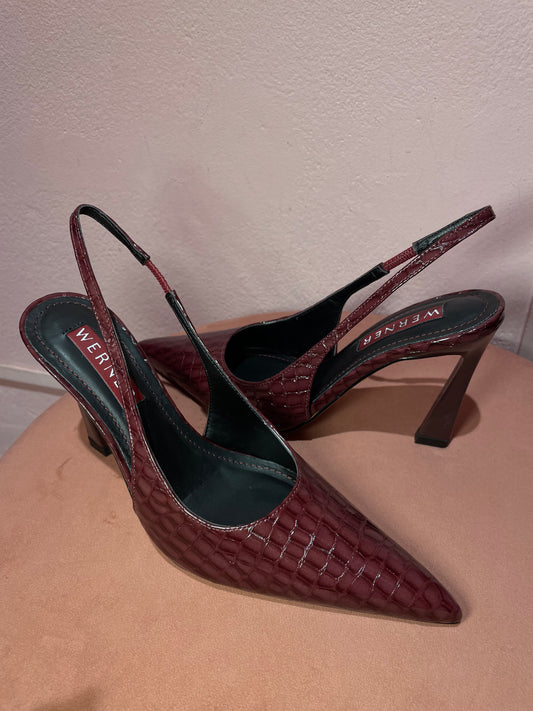Slingback cocco bordeaux Werner