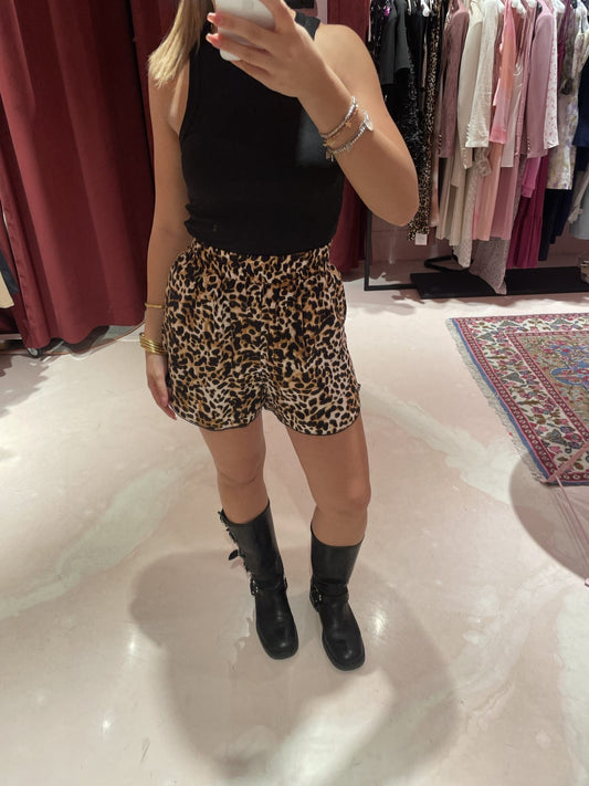 SHORTS CON ELASTICO IN VITA LEO