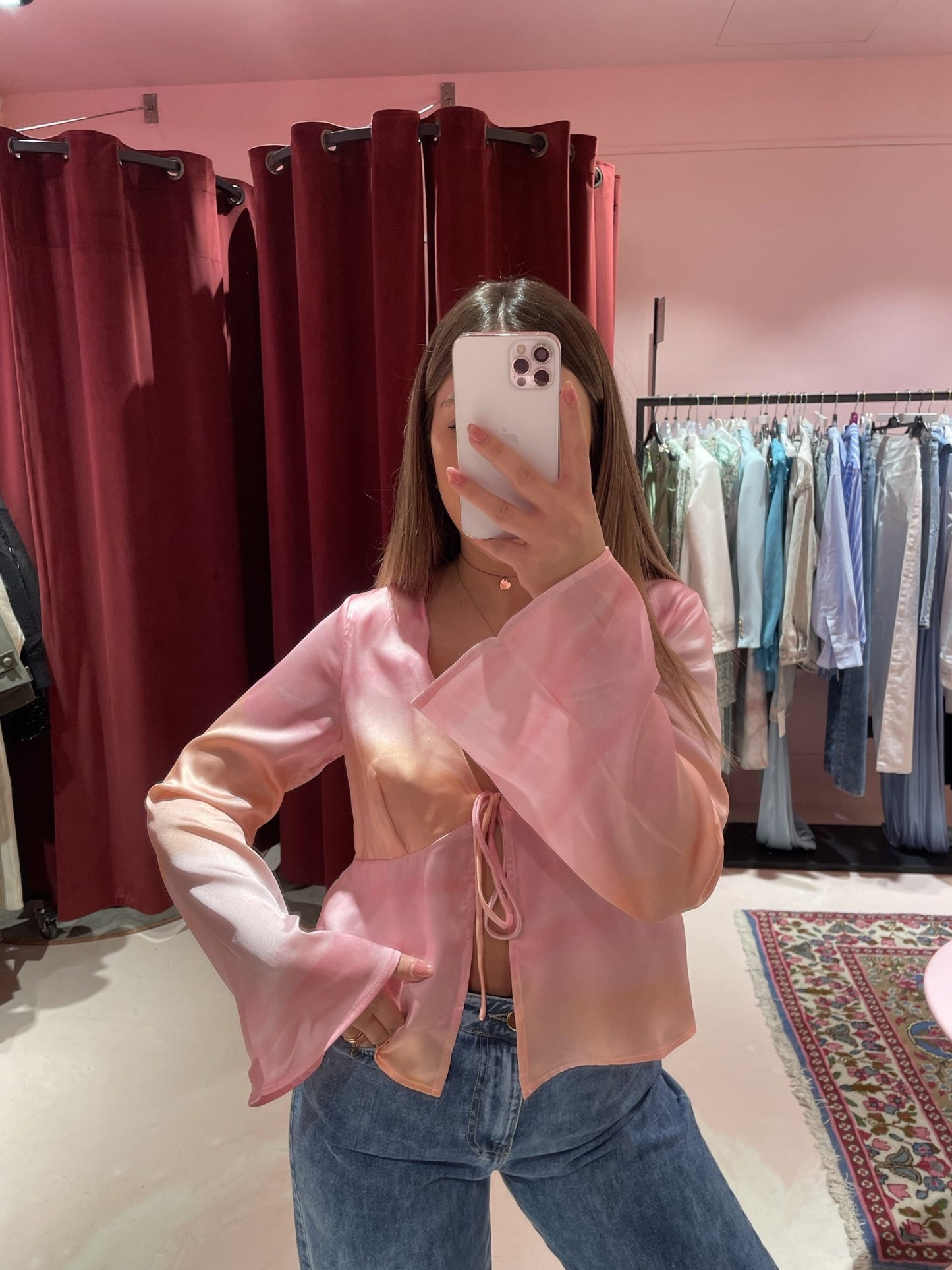 Camicia manica svasata Tie-Dye