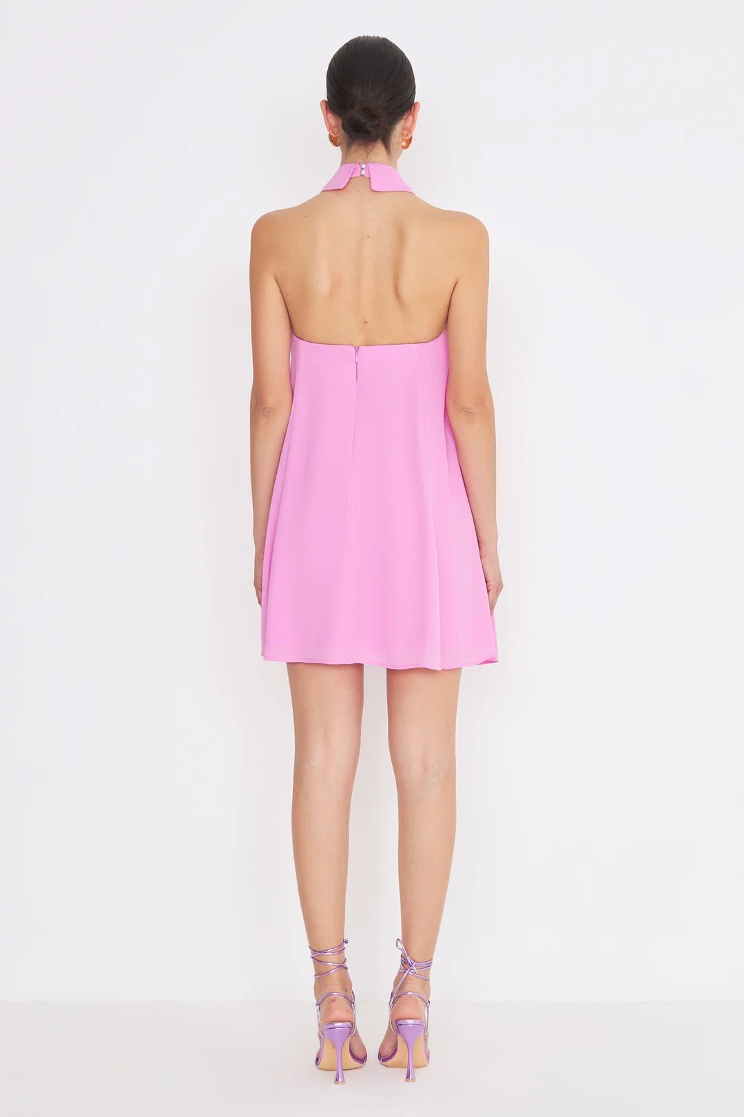 Necktie Mini Dress Pink Silence Limited