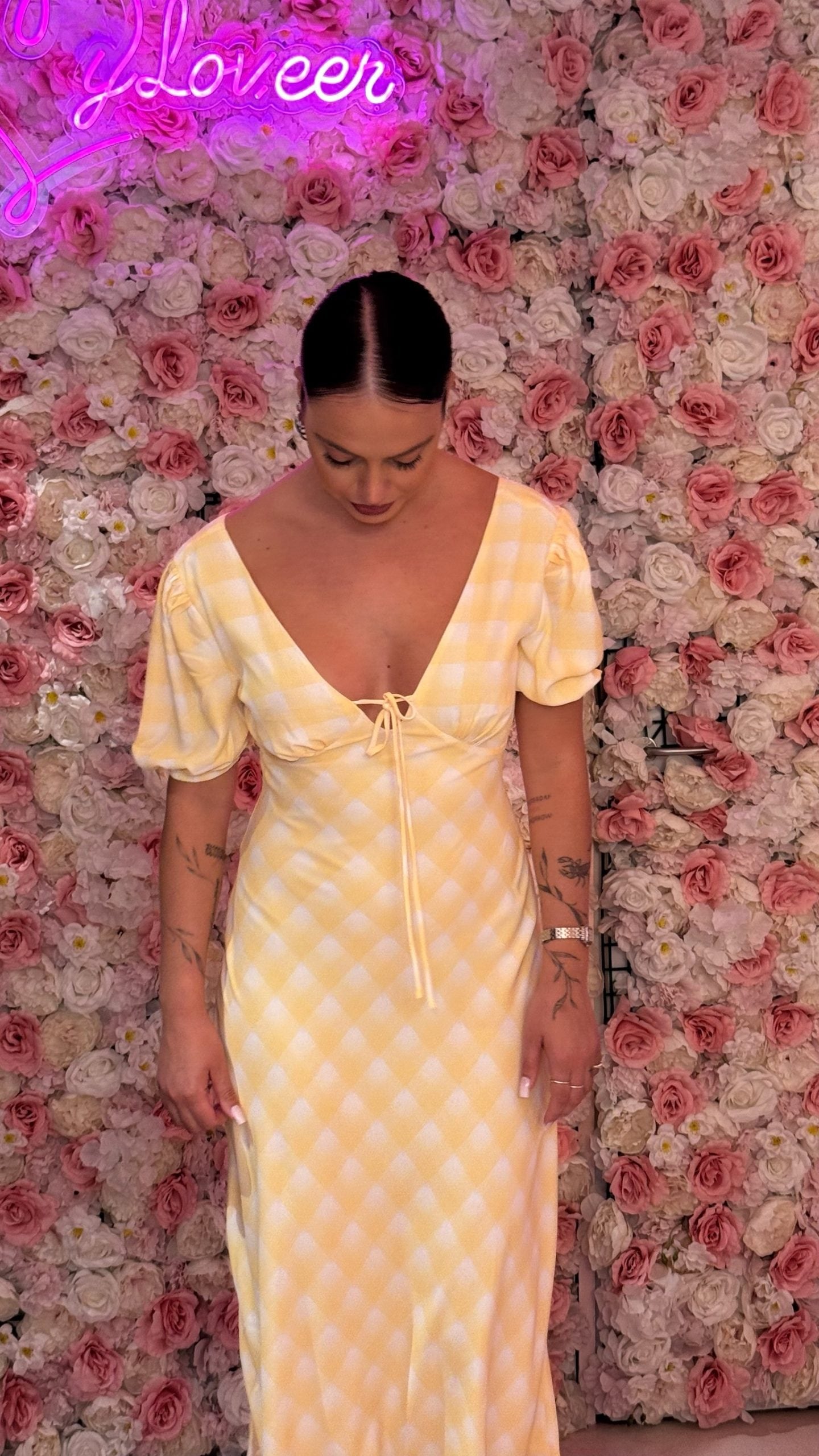 Abito Midi giallo burro