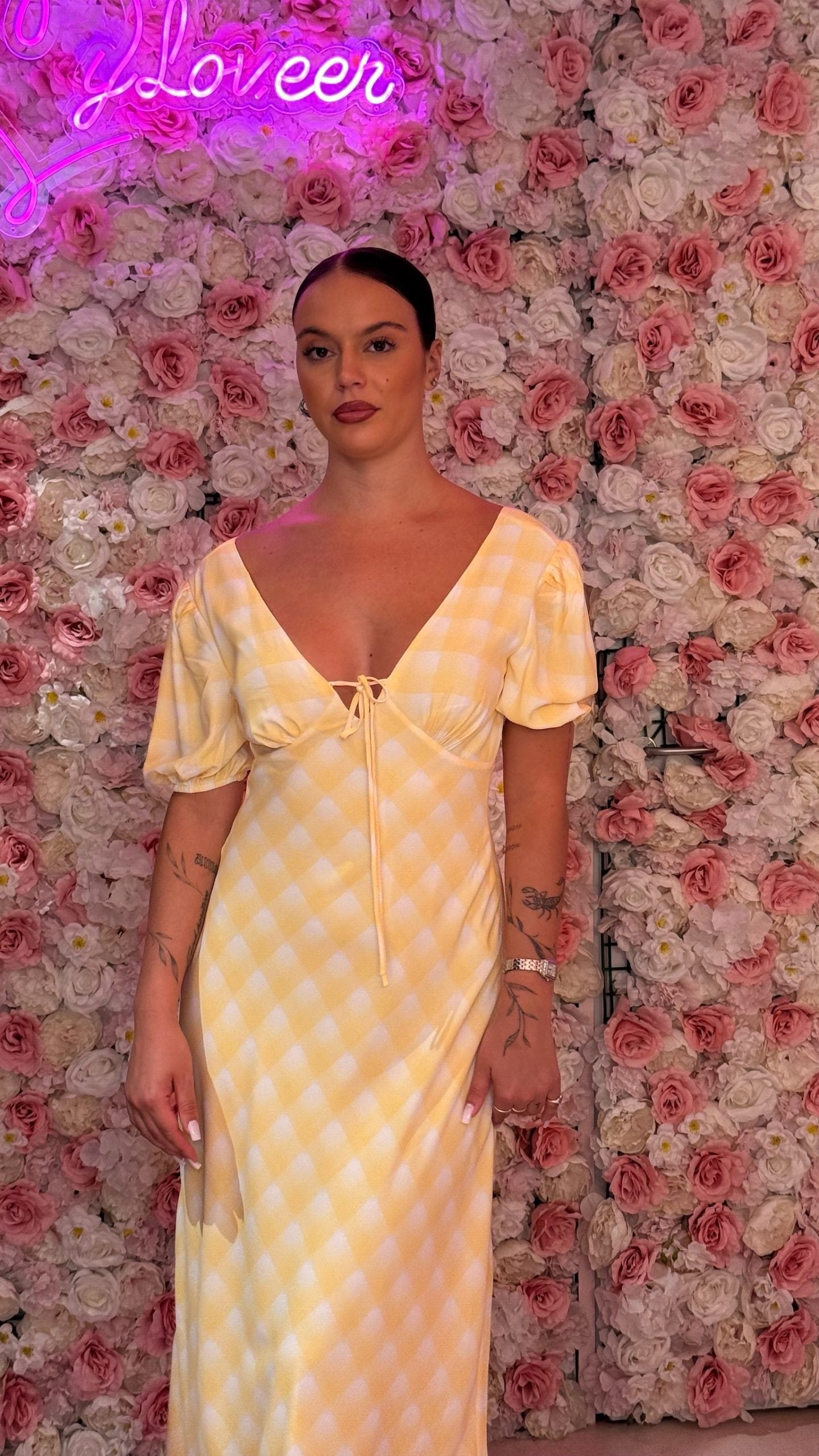 Abito Midi giallo burro