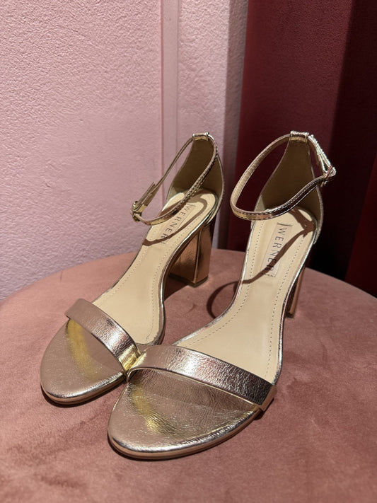 Sandalo con fascia champagne