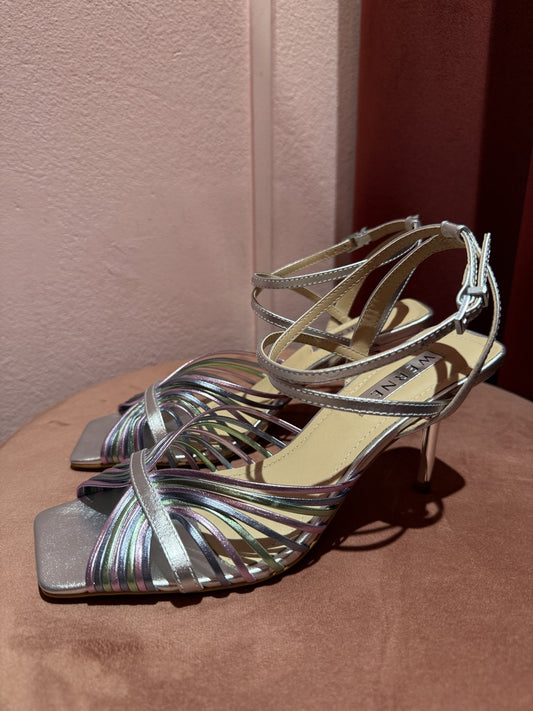 Sandalo silver laminato rose-aqua e mint
