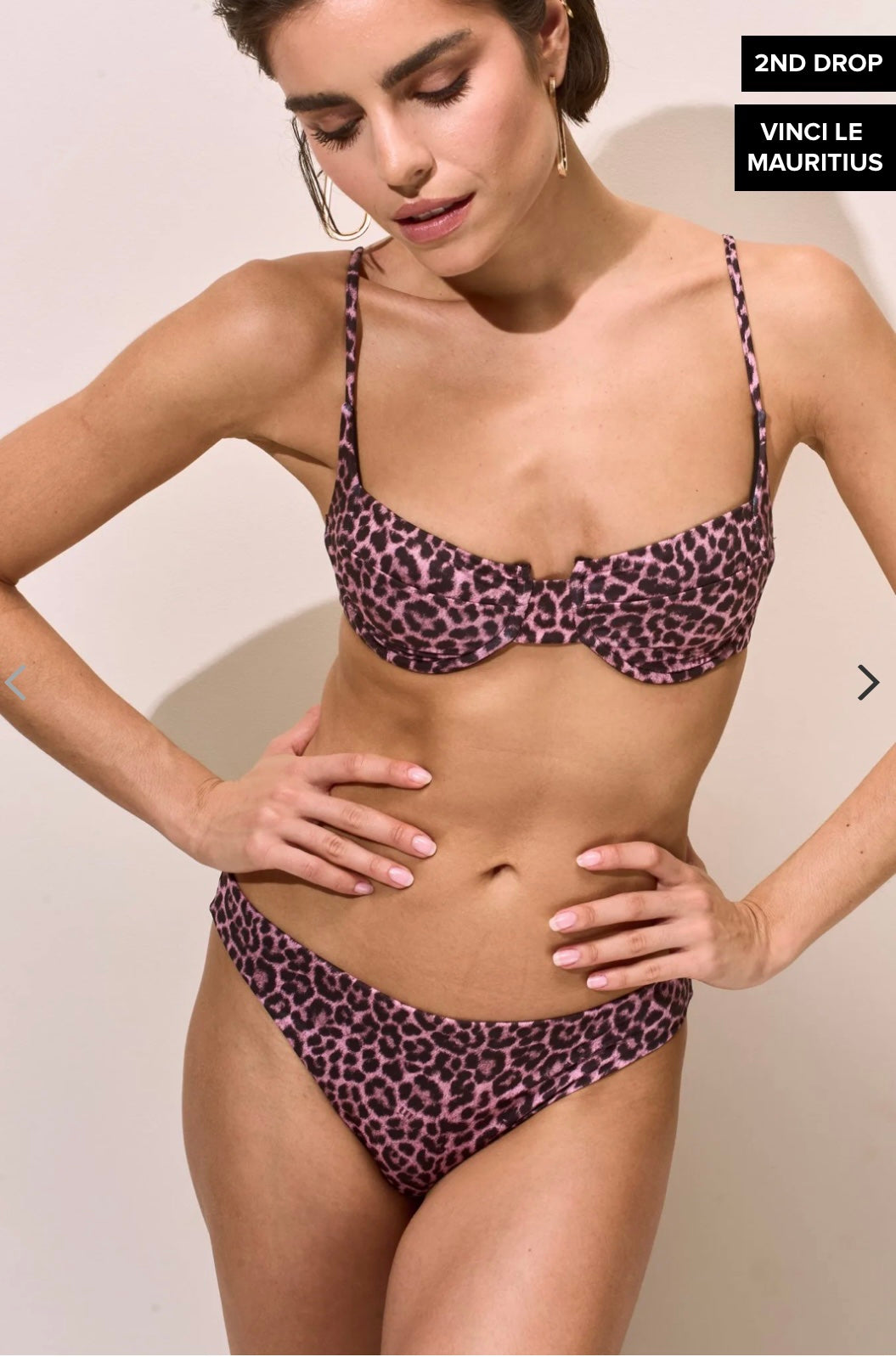 Bikini Elettra fantasia maculato rosa Matinee